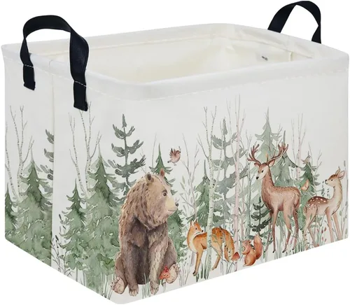Miniatura 18 de FXOLCSHE - Canasta rectangular rosa de alpaca, canasta de lavandería impermeable plegable para guardería, canasta de juguetes para habitación