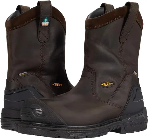 KEEN Utility Botas de trabajo CSA Philadelphia Wellington de 8 pulgadas con punta de acero compuesto impermeable para hombre