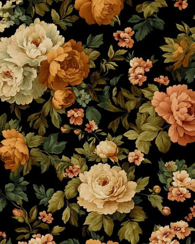 Miniatura 20 de Fvlow Papel Tapiz Floral Brillante Despegar y Pegar Vintage Verde Oscuro 17.4" x 118" Envoltura de Vinilo para Encimera Autoadhesivo Removible
