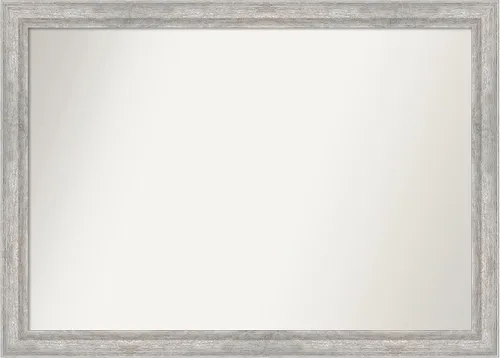 Miniatura 195 de Amanti Art Espejo de baño plateado para sobre fregadero, 23 x 23 pulgadas, espejo cuadrado plateado en ángulo, marco de madera moderno medio, se