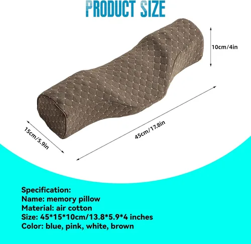Miniatura 4 de Almohada cervical para dormir, almohada cervical de espuma viscoelástica para aliviar el dolor de cuello rígido, almohada de apoyo cervical