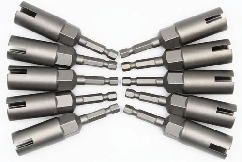 Miniatura 12 de 1 pieza de destornillador profundo de tuerca de ala, 1/4" de vástago hexagonal con ranura para tuerca de ala, herramienta de enchufe de tuerca
