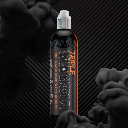 Miniatura 2 de World Famous Tattoo Ink - Tinta de tatuaje Triple Blackout - Sombra negra oscura y atrevida - Tinta de tatuaje profesional y suministros de tatuaje