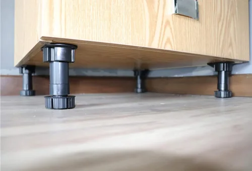 Miniatura 5 de Paquete de 12 patas niveladoras negras ajustables para muebles, se ajustan de 3-7/8 pulgadas a 5-1/8 pulgadas, para muebles, armarios, etc
