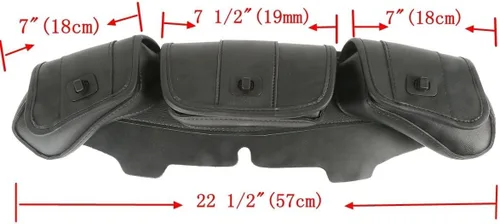 Miniatura 4 de TCT-MT Sillín de Parabrisas 3 Bolsillos Tres Bolsillos Bolsa de Carenado Compatible con Harley Touring FLHT, FLHTC, FLHX, FLHTK, FLHTCU Electra Para