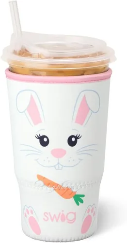 Miniatura 40 de Swig Life Coolie de Taza Helada Mediana, Funda Aislante de Taza de Café Helado de Halloween de 22oz con Asa, Coolie Aislado de Neopreno Mantiene