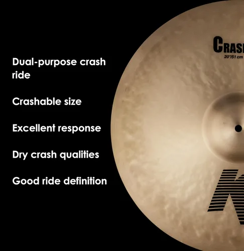 Miniatura 4 de Zildjian K0810 - Platillos K Crash Ride de 20 pulgadas