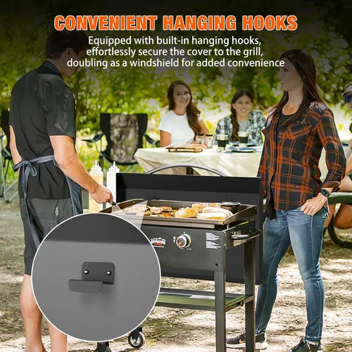 Miniatura 5 de Only Fire Grill Cover Cubierta superior plana para parrilla Blackstone de 28 pulgadas, ideal para cocinar al aire libre