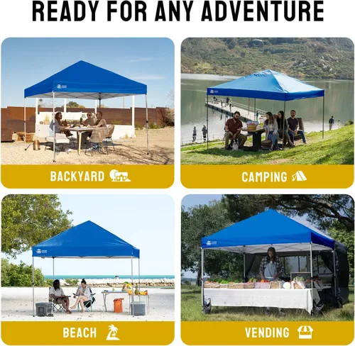 Miniatura 4 de CROWN SHADES Toldo desplegable de 8 x 8 pulgadas, tienda de campaña de playa con instalación CenterLok de un empuje, parasol fácil para exteriores