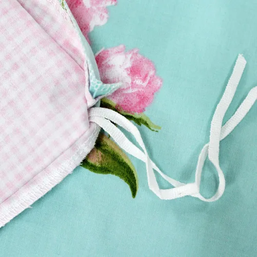 Miniatura 5 de FADFAY Juego de funda de edredón con diseño floral desgastado rosa, 100% algodón, 3 piezas, juego de ropa de cama estilo rústico, 1 funda de edredón