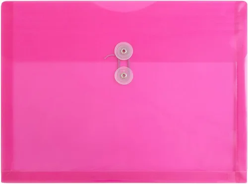 Miniatura 44 de Fundas de plástico con cierre de botón y cordel para guardar documentos (12 fundas de tamaño carta), de JAM Paper, Amarillo