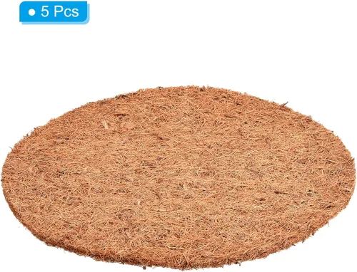Miniatura 3 de PATIKIL Tapete de fibra de coco de 12 pulgadas, paquete de 5 protectores gruesos y redondos de fibra de coco para plantas en macetas de interiores