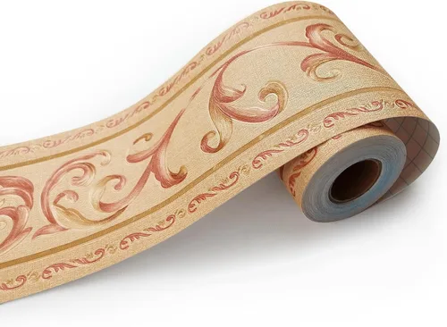 Miniatura 12 de 102 Cenefa de Papel Tapiz Floral de Rosas Marrón Despegar y Pegar Papel Tapiz Removible Autoadhesivo Cenefa de Pared Cocina Baño Dormitorio Azulejos