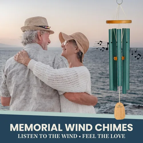 Miniatura 5 de Woodstock - Campanillas de viento para decoración de jardín al aire libre, decoración de porche delantero, campanillas de viento verde de Irlanda