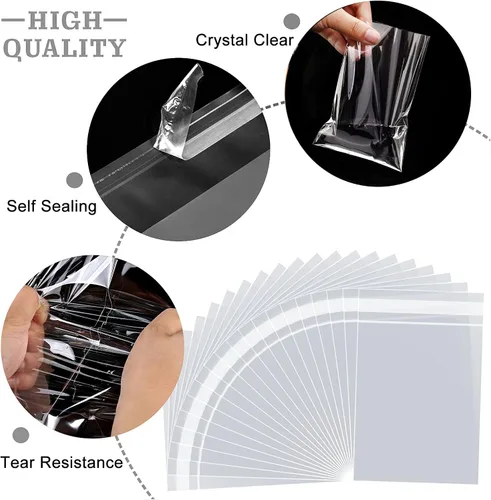 Miniatura 3 de Bolsas de celofán de 2 x 3 pulgadas, bolsas de celofán transparentes autoadhesivas de plástico resellable, bolsa de plástico de celofán para aretes