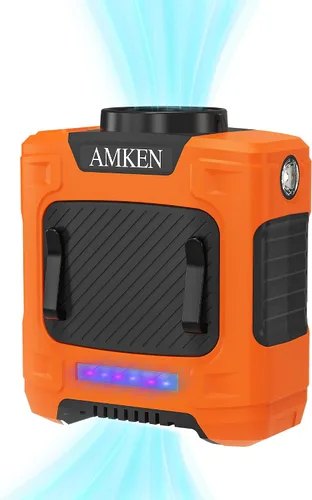 Miniatura 8 de AMKEN Ventilador de cintura, ventilador recargable de clip de cinturón de 10000 mAh, tiempo de funcionamiento de 24 horas, flujo de aire fuerte