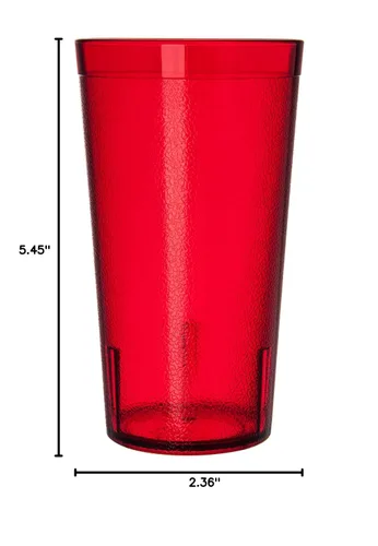 Miniatura 11 de Vasos de plástico Carlisle, apilables, resistentes a la rotura, sin BPA, 16 onza, Rubí