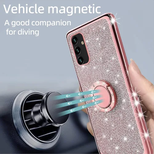 Miniatura 6 de Funda para Samsung Galaxy A13 5G, A13 5G/4G/A04S, funda para teléfono para mujer, con purpurina, suave y transparente, TPU de lujo, bonita funda