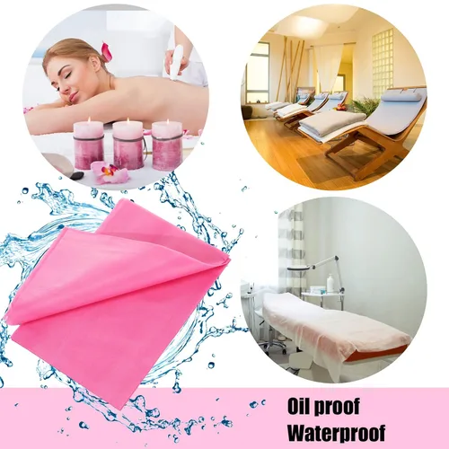 Miniatura 4 de 30 sábanas desechables para mesa de masaje, sábanas de 31 x 79 pulgadas, fundas desechables para cama de spa, mantel de masaje no tejido, Rosa