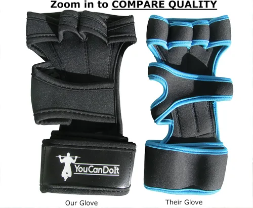 Miniatura 2 de RiverView Enterprise Guantes de entrenamiento cruzado con soporte para muñeca y palma acolchada de silicona antideslizante y cuero