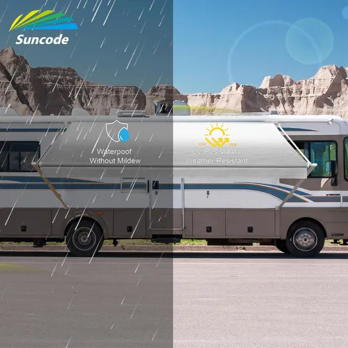Miniatura 7 de Suncode Toldo para autocaravana para caravana, cámper y remolques de viaje, kit completo de toldo manual para caravana, toldo manual para cámper