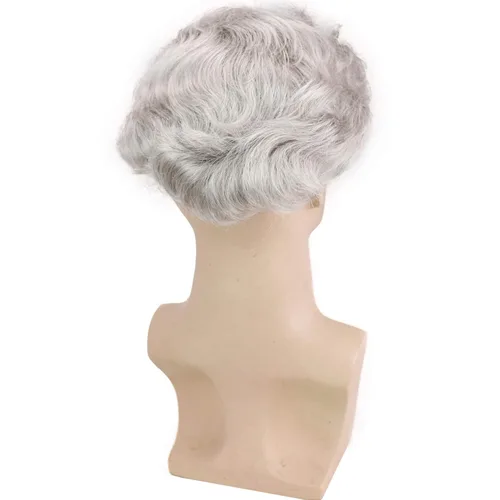 Miniatura 6 de Voloria Red de monofilamento de tupé para hombre con PU alrededor de la base de cabello humano virgen europeo encaje frontal para hombre postizo 10%