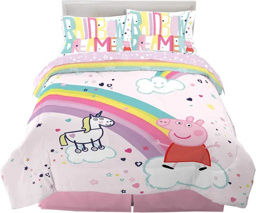 Miniatura 71 de Franco - Juego de ropa de cama coleccionable Nintendo Donkey Kong, 5 piezas, edredón reversible supersuave y juego de sábanas con funda, tamaño Rojo