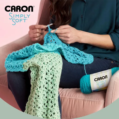 Miniatura 5 de Caron Simply Soft - Hilo verde militar, paquete de 3 unidades de 6.00 oz/6 onzas, 100% acrílico, peinado #4 (mediano), 315 yardas, tejido/ganchillo