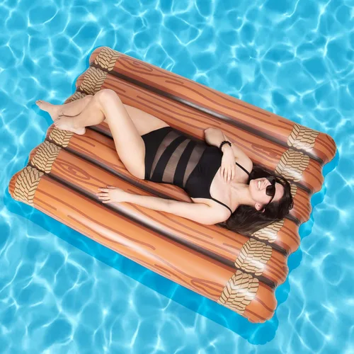 Miniatura 7 de Flotador inflable gigante para piscina para varias personas, capacidad de peso de más de 600 libras, 5 pies de largo, resistente, 4 veces más grueso