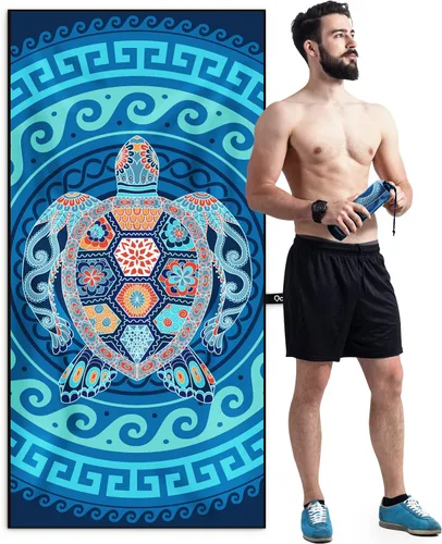 Miniatura 9 de Ocoopa - Toalla de playa de microfibra de secado rápido, extragrande, 63 x 31 pulgadas, que repele la arena y superligera, para piscina, campamento