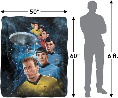 Miniatura 5 de Star Trek - Manta de 50 x 60 pulgadas, manta de sherpa de tacto sedoso de Among The Stars, manta supersuave