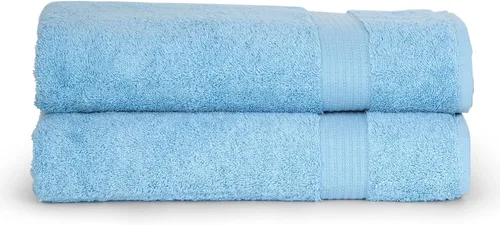 Miniatura 40 de TowelSelections Toallas suaves y absorbentes de algodón para baño, hotel, ducha, spa, gimnasio, toalla de baño, toalla de mano, 2 paños de baño