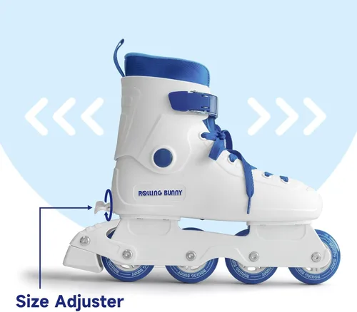 Miniatura 3 de Patines en línea para mujeres y niñas, cuchillas de rodillo de tamaño ajustable para mujeres adultas, carcasa dura ABEC-7, suaves y cómodos Azul