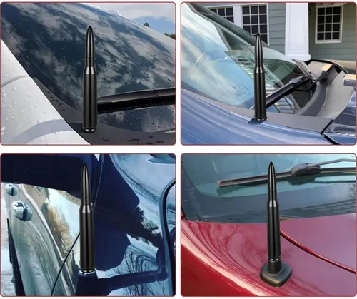 Miniatura 6 de Antena de bala de coche de 5.4 pulgadas para Ford Serie F F150 F250 F350 GMC Sierra Jeep Patriot 2007-2017 Chevy Silverado Dodge RAM 1500 2500 3500