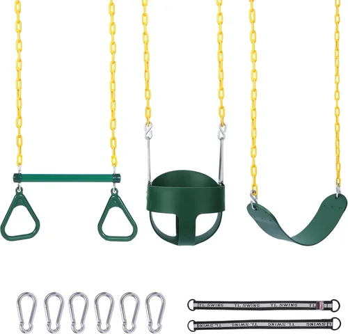 Miniatura 15 de RedSwing Columpio de Cubo Completo de Respaldo Alto con Combo de Asiento de Columpio de Servicio Pesado (Triángulo y Chain Dip), Correas de Árbol
