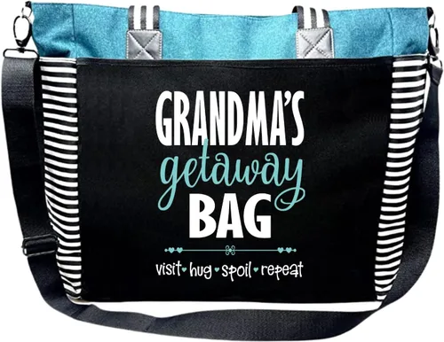 Miniatura 19 de Brooke & Jess Designs Bolso de mano para la abuela – Bolso de lona resistente con cremallera y bolsillo interior para la abuela para uso diario