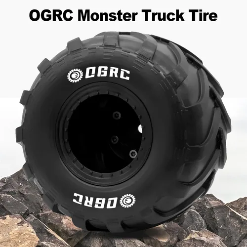 Miniatura 4 de OGRC 1.0 RC Monster Truck Juego de neumáticos para FCX24 SCX24 C10 JLU Deadbolt Gladiator Bronco 1/24 Crawler Car (negro)
