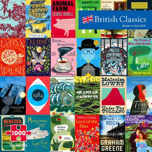 Re-marks British Classics - Rompecabezas literario de 1000 piezas para todas las edades