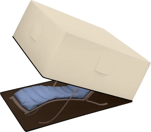 HDCAXKJ Fundas impermeables para muebles de patio, funda para tumbona para exteriores, funda resistente con cremallera, resistente a la intemperie,