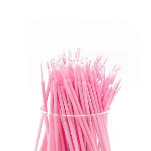 Miniatura 2 de i-Laesh 200 piezas de cepillos micro de punta media - Microhisopos para extensiones de pestañas - Cepillos aplicadores micro - Hisopos de algodón