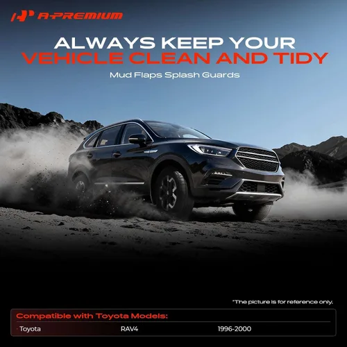 Miniatura 2 de A-Premium Juego de 4 aletas de barro compatibles con Toyota RAV4 Sport Utility 1996 1997 1998 1999 2000, no requiere perforación, con accesorios