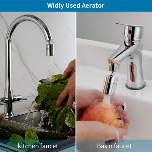 Miniatura 2 de Hibbent - Aireador de grifo certificado por NSF/ANSI/CAN 61, aireador para fregadero de cocina, certificación CUPC de 2 caudales, extensor de grifo