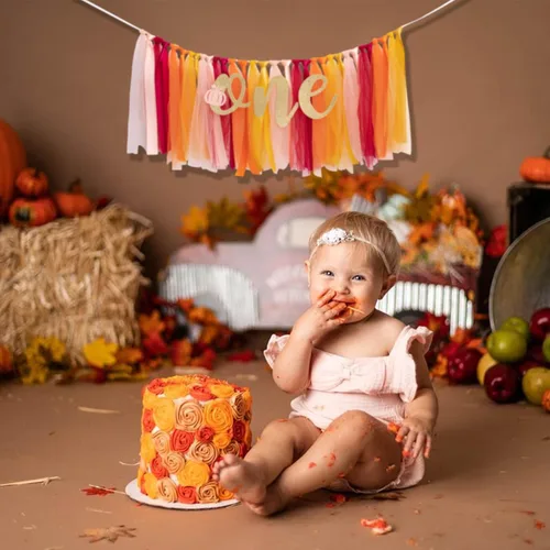 Miniatura 3 de Cartel para silla alta Little Pumpkin One, cartel de ballet para silla de bebé, decoración de fiesta de cumpleaños de Halloween, decoración de baby