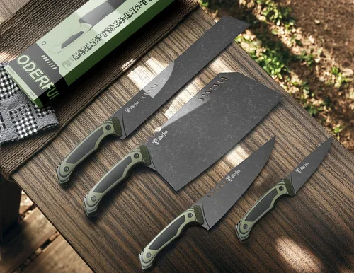Miniatura 6 de Cuchillo de Utilidad de Cocina de 5.5 Pulgadas - Acero Alemán de Espiga Completa Resistente al Óxido, Mango G10 - Cuchillo de Chef Profesional
