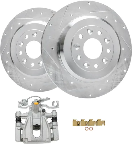 Miniatura 8 de Detroit Axle - Rotores de freno de disco delantero + pinza de freno lateral del pasajero de repuesto para Honda Odyssey Acura MDX, juego de 3 piezas