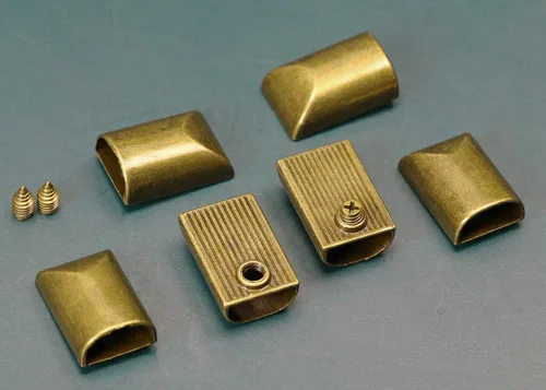 Miniatura 2 de ONLYKXY 20 tapones de cremallera de metal, clip de cola con cremallera estilo rectangular (bronce)