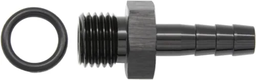 Miniatura 3 de Aluminio -4 AN ORB macho a 1/4 "(6.35mm) Barb Push On Manguera Adaptador Negro