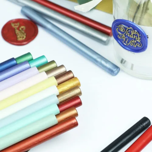 Miniatura 8 de 20 barras de sellado de cera de color morado perlado, solo aptas para pistola de pegamento de 0.28 pulgadas, ideal para sello de cera, invitaciones
