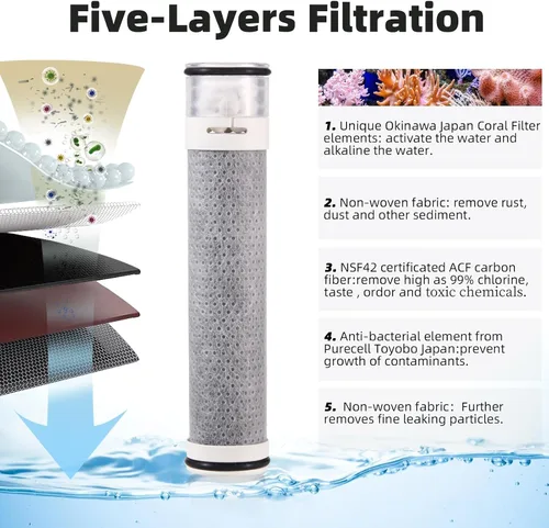 Miniatura 6 de Filtro de carbono - Cabezal de ducha de alta presión de mano, elimina cloro, cloramina, flúor, metales pesados, productos químicos tóxicos que