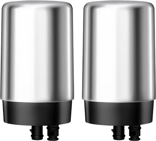 Filterlogic FF27S Filtro de grifo, repuesto para filtro Brita®, sistema de filtración de agua Brita® 36311, FR-200, FF-100, 100 galones, cromo,